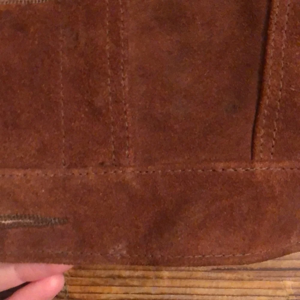 Vintage GAP Kids l Brown Button Front Suede Jacket Heavy Sz XXS